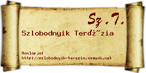 Szlobodnyik Terézia névjegykártya